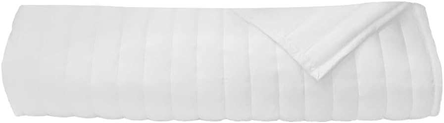 Jennifer Adams Essentials Microfiber Vertical Stripes Quilted Blanket (White|King/California King)