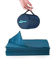 Litume Reisedecke, leicht und atmungsaktiv,170x122cm, weiche Flugzeugdecke für Reisende, faltbares Campinglaken mit Packsack für Zug, Camping, Reisen (Fleece, E651) (Deep Teal)