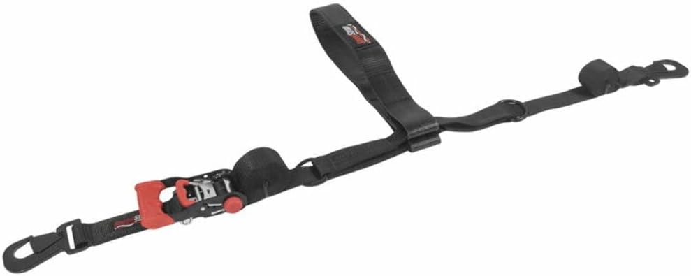 SpeedStrap 1.5″ UTV Tire Bonnet with Flat Hooks. Ideal for Off-Road, UTV's, Side-by-Side Vehicles & Racing - Black (1 Tie Down) (16600)