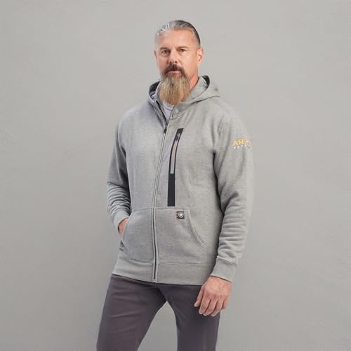 Image of ARIAT Men's Rebar Workman Full Zip Hoodie
