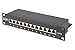 Produktbild DIGITUS Cat-6 Patchpanel - 12 Ports - RJ45-Buchsen - 10-Zoll Rack-Mount 1HE - LSA Verteilerfeld - Geschirmt - Schwarz