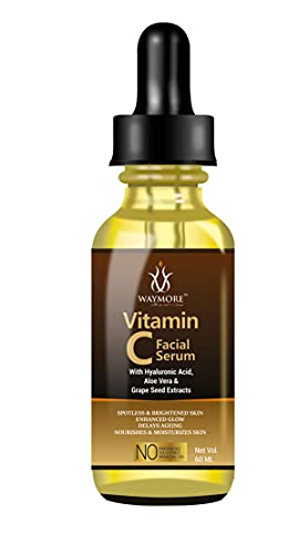 Image of WAYMORE Vitamin C Serum for Face, for Glowing Skin, Pigmentation, Skin Brightening, Anti-Ageing, Anti-Wrinkles, 60Ml (Pack of 1)