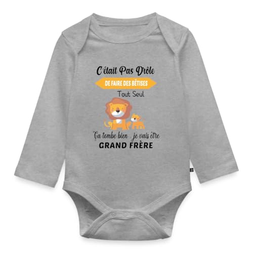 Annonce Grossesse Grand Frère Body Bébé Bio Manches Longues