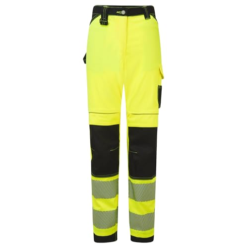 Pantalon de travail pour femmes stretch Portwest PW3 46 jaune et noir