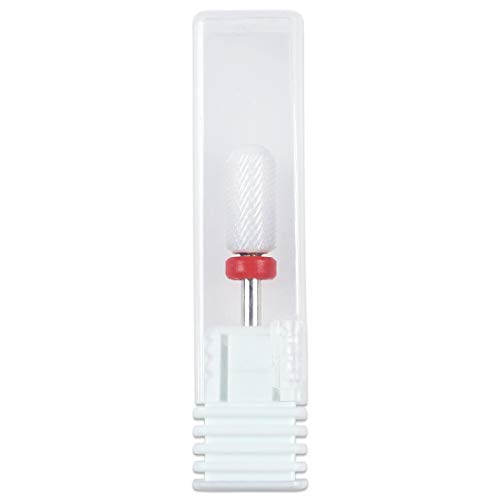 Pana Professional Usa Ceramic White Round Top Small Barrel Bit Nail Drill (Grit: Fine) 3/32" Shank Size #TOP4