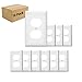 Wall Plates 1-Gang Duplex Device Receptacle Wallplate, Standard Size, Thermoplastic Nylon, Device Mount, White MICMI J59 (1 Gang, White 10pack)