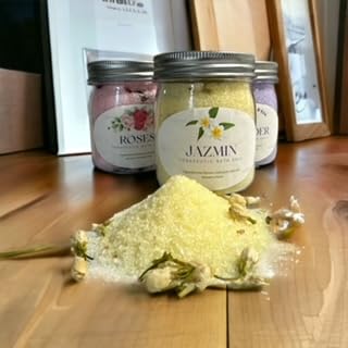 Miniatura 4 de Bath salts,Bath soak gift set 3 pcs,soaking salts for women relaxing, Body and foot soak,lavender,Jazmin and roses,3 scents bath salt,rich in