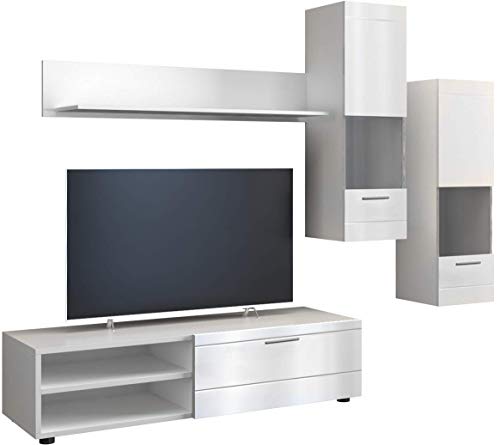 TV-Ständer Weiß Wohnzimmermöbel, Möbel Zuhause Wohnzimmer Flur Nachttisch TV Einheiten für Wohnzimmer Heimkino-System