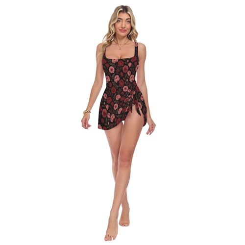 Maillot de bain une pièce bordeaux d'exception : l'élégance du drapé floral pour femme