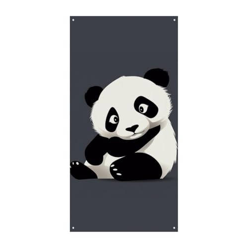 Bannière de porte animal panda décoration verticale 178x90 cm