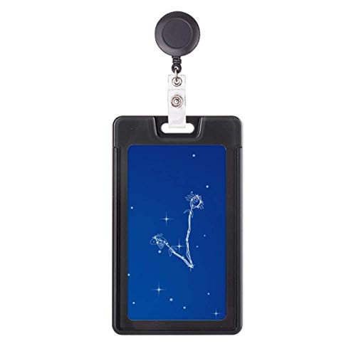 Porte-badge rétractable constellation anti-perte pour carte de pointage