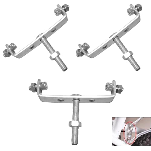 YehVeh 3 Pack Bike Cargo Rack Mount Bracket Adapter with Screws U-Shaped Connector Hardware for Rear Bike Rack Bicycle Rear Rack Adjustable Touring Carrier Racks Bicycle Pannier Rack