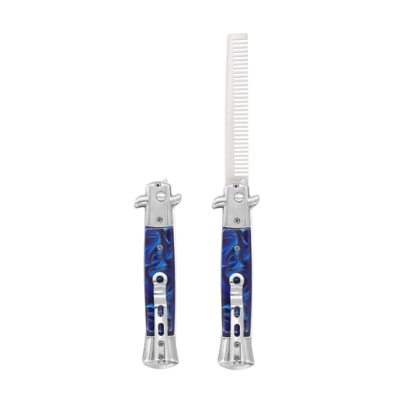 Pente dobrável de bolso Canumer azul