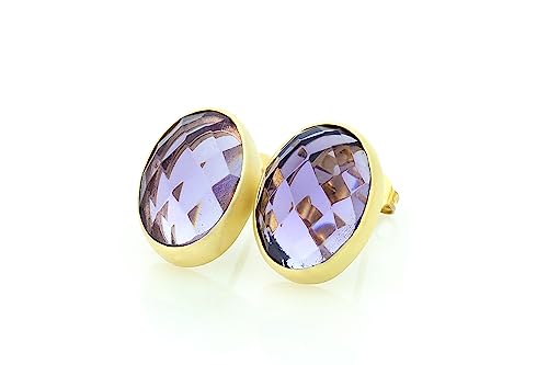 Boucles d'Oreilles Pierre de Naissance Améthyste en Or, le cadeau idéal