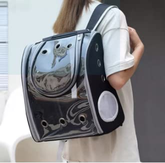 PSK PET MART Pet Carrier Bag Breathable Dog Outdoor Travel Transparent Backpack