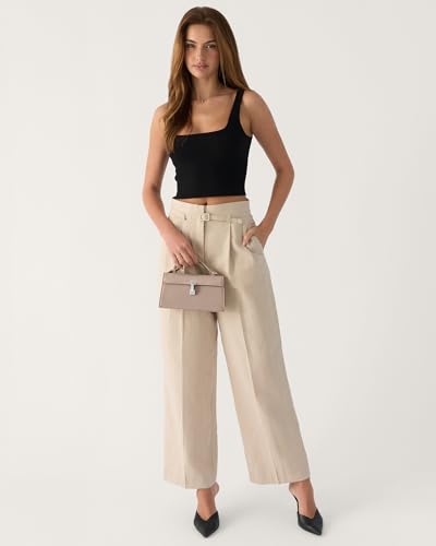 Image of Clutch Purses for Women - Nude Clutch - Small Evening Bag - Trendy Top Handle Purse - Adjustable Crossbody Handbag PU Leather - Beige