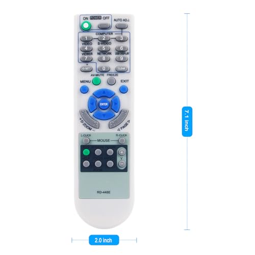 Télécommande RD-448E pour projecteurs NEC de série P et M haute performance