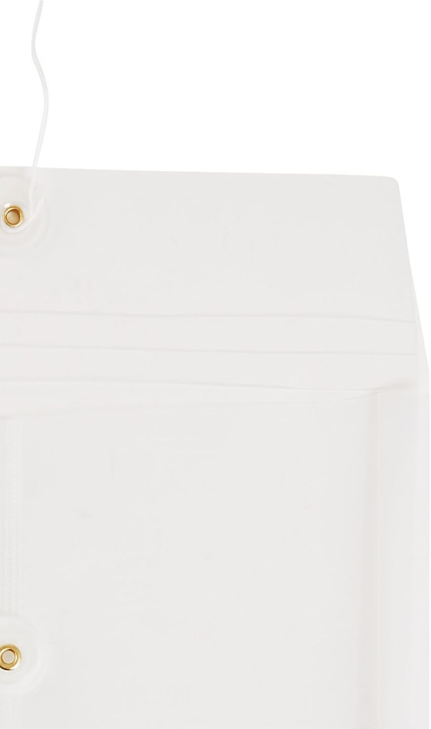 TRU RED Moisture‑Resistant Expanding Wallet, Button & String Closure, Letter Size, Clear Durable Poly – 30/Carton