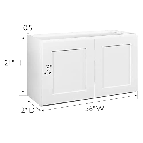 Image of Design House Brookings Kitchen Bridge Wall Cabinet, 36 inch, White