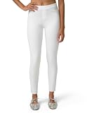 No Nonsense Women's Stretch Denim Leggings with Pockets, White, Large
