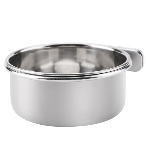 Hängende verstellbare Lebensmittel Wasser Lebensmittel Futternapf Edelstahl Papagei Sittich Feeder Vogelkäfig Zubehör Trinkbecher(M)