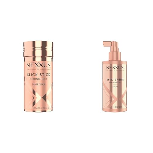 Nexxus Strong Hold Hair Wax 2.33 oz & Anti-Humidity Spray 8 oz Bundle