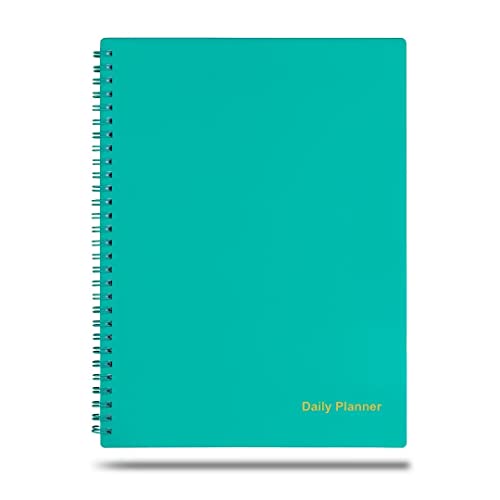 Utytrees Daily Planner Undated - To Do List Notebook Planner, Blank Hourly Schedules, 7.6"X10.2" Bigger Size Day Planner, 96 Pages, Green #TOP10