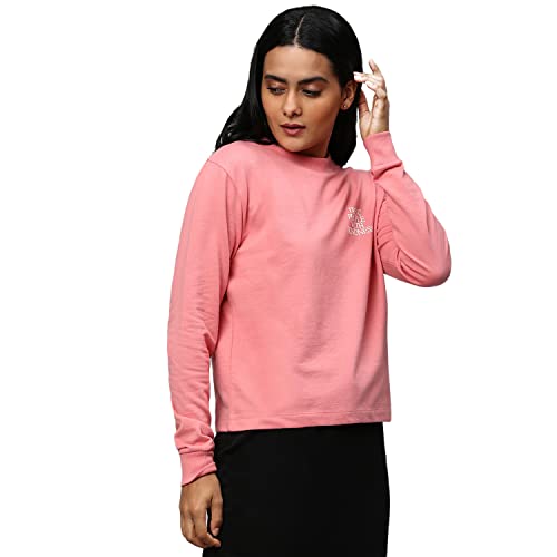 Image of Hubberholme Women's Winter Wear Cotton Blend Quote Print Crew Neck Sweatshirt