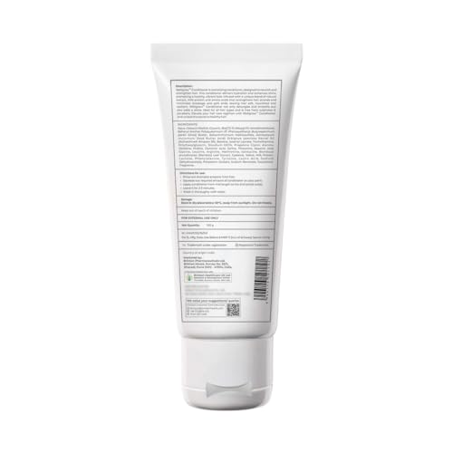 Image of Wellgrow Hair Conditioner for Smooth & Strong Hair | With Milk Protein, Bamboo Leaf Extract & Active Shine Amazon 3R | Deep Nourishment, Reduces Breakage & Split Ends | Sulphate-Free | For All Hair Types - 100ml
