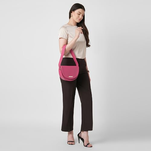 Image of Caprese Julie Small Satchel Shoulder Bag for Women with Shoulder Strap & Flap with Magnetic Button Closure | Spacious Handbag with Main Compartment | Elegant & Durable for Daily Use