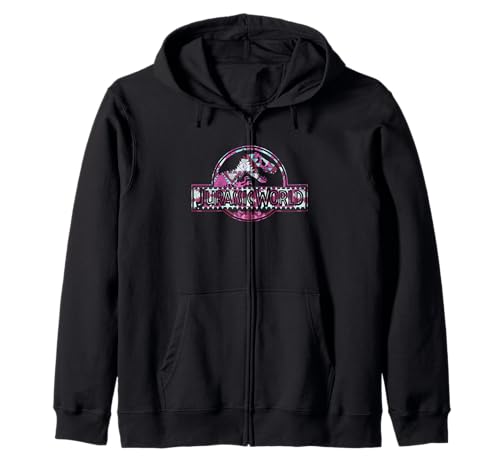 Sweat Jurassic World zippé à capuche imprimé Tribal Logo noir