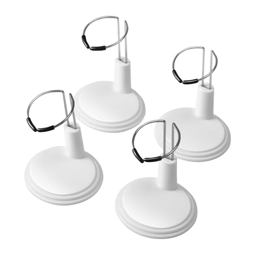 Mini poupées toujours debout grâce à ce lot de 4 supports portables pour vitrine
