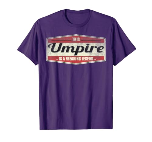 Funny Profession Quote Vintage Umpire T-Shirt, Men, Purple, 3X-Large