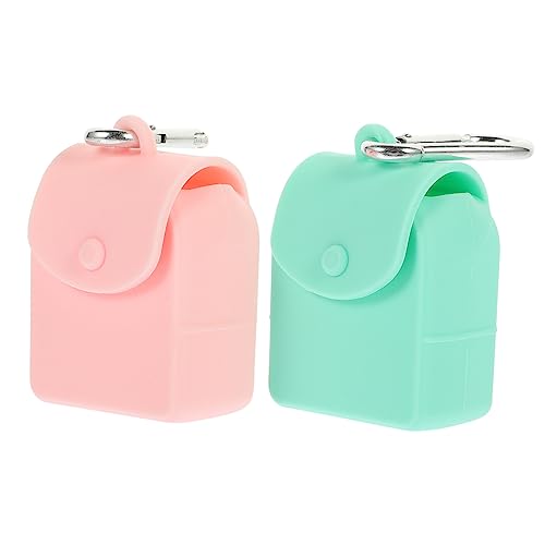 2pezzi Borsa Portatile Silicone Con Gancio Per Conservazione Monete e Accessori Resistente e Leggera Per Spiaggia Shopping e Viaggi