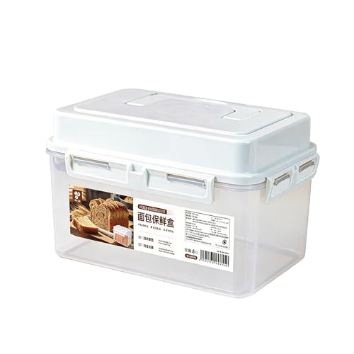 Airtight Bread Box - Clear Airtight Food Storage Box,Bread Holder with Lid and Handle,for Freezer Kitchen Counter Baking Cabinet Pantry Refrigerator