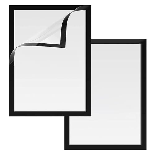 aghoer Marco para pintura de diamantes, marco magnético para fotos, para decoración de paredes del hogar, 2 piezas, 30 x 40 cm, negro