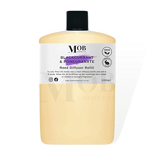 Image of Designer & Fine Fragrance Reed Diffuser Oil Refill 100ml - Highly Concentrated (Blackcurrant & Pomegranate)