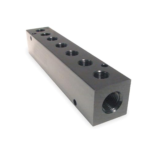 Pneumadyne M30-375-7, Inline Manifold, 7-Station, 1/2 NPT Input, 3/8 NPT Output