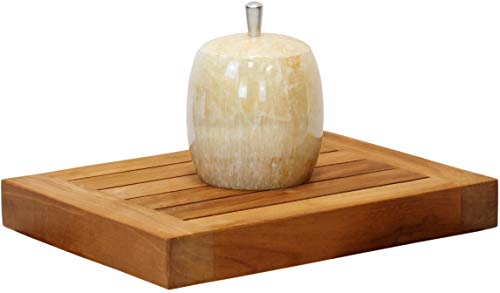 12" Moa Teak Flat Wall Shelf #TOP7