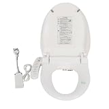 KEESUNG Elektrische toiletbril, slimme wc-bril, afneembaar met zelfreinigende sproeiers, toiletbril, smart douche-wc-bril met mondstuk, instelbare zittemperatuur en luchtdrogertemperatuur 32 °C - 48