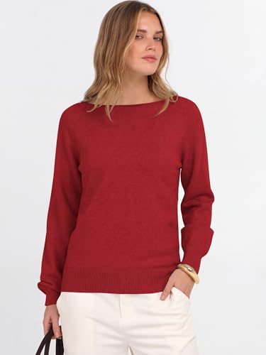 Image of ANRABESS Women Long Sleeve Rolled Neck Fall Lightweight Sweaters Top