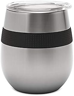 Reusable Coffee Cup - CAFE CONCETTO - 8oz/230ml - Premium Insulated Tumbler with Lid - Keep On-The-Go Drinks from Water to Wine Hot or Cold - Stainless Steel (Graphite)