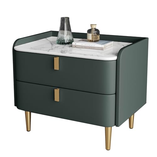 GODFSAHG Mesita de noche moderna con cajones, robusta y práctica mesita de noche para dormitorio, mesa pequeña con almacenamiento, fácil de montar, perfecta para la habitación dormitorio oficina