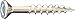 Wood Screw,Sq. Flat w/Nibs,10x3.5,PK1000