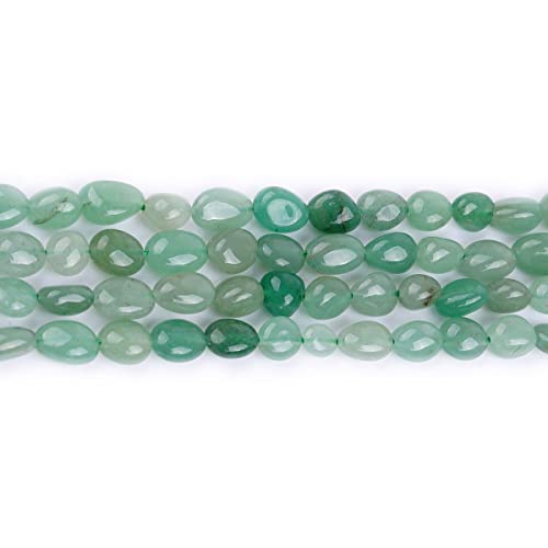 Sweet & Happy Girl's Store 5X7mm Freeform Potato Shape Gemstone Green Aventurine Jade Beads Strand 15 Inch Jewellery Making Beads - Image 2