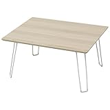 山善(YAMAZEN) ローテーブル 折りたたみ 幅60×奥行45cm×高さ31.5cm コンパクト ミニ 折りたたみテーブル 一人暮らし 完成品 ウッドナチュラル WLT-6045(WNA)