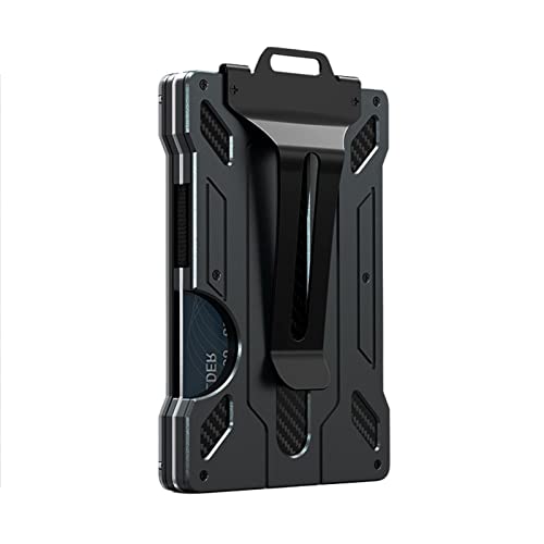 YUJR Portefeuille RFID pour | Portefeuille Compact pour Hommes avec Blocage RFID,Protecteur de Cartes de crédit Professionnelles en Alliage d'aluminium Cover