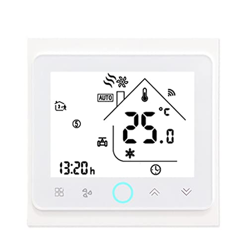 Thermostat connecté chauffage eau et gaz connecté blanc pour plancher chauffant
