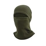 babominimer Sturmhaube aus Polyester-Fleece für Skifahren und Winterradfahren, warm, winddicht, für Outdoor-Sport, multifunktionale Kapuzenabdeckung, Armeegrün
