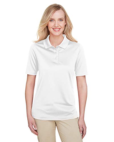 Polo anti-accroc blanc grande taille femme Harriton en 2XL